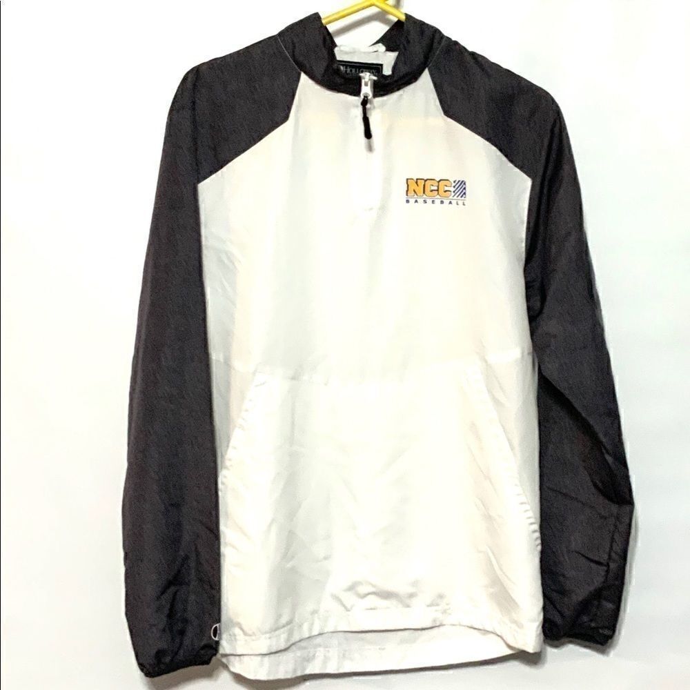 NCC Baseball Jacket gray white zipper front